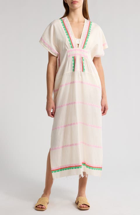 Gasira Stripe Cotton Caftan