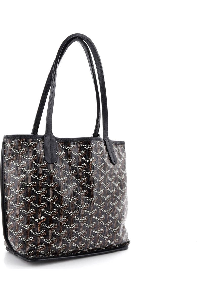 Pre-Owned Goyard Anjou Reversible Tote Coated Canvas Mini, Alternate, color, Black