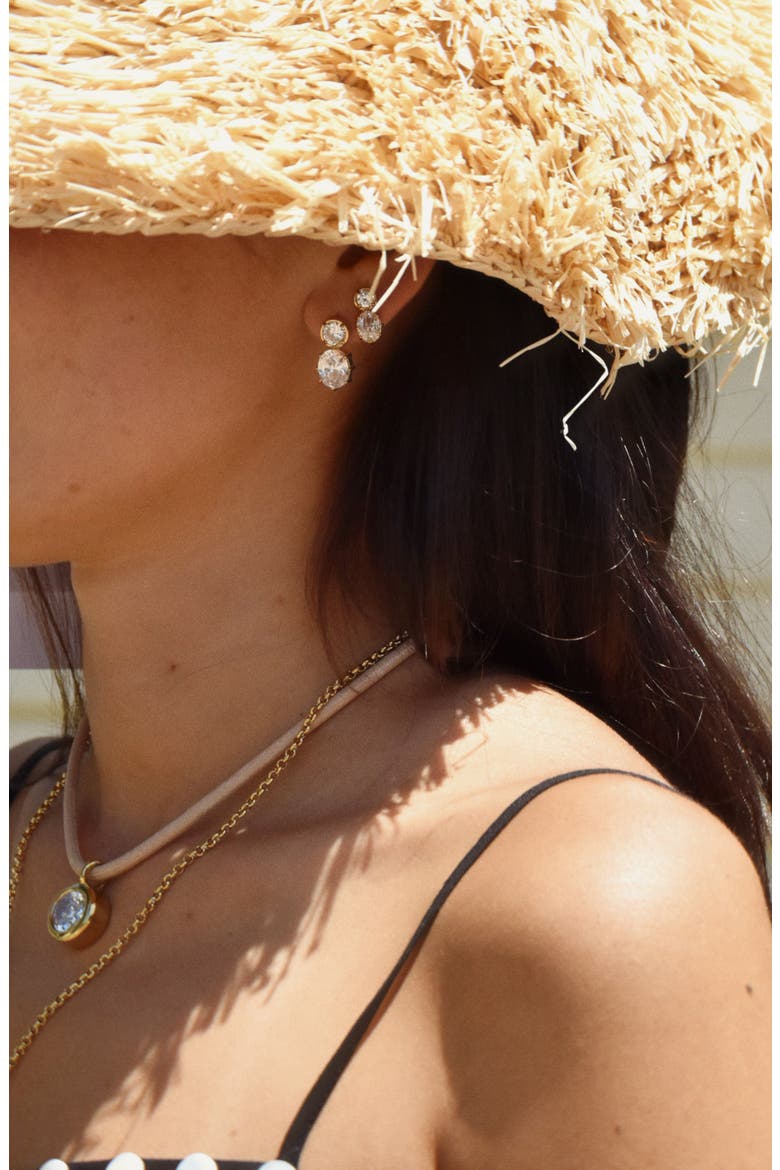 Clemmy Earrings, Alternate, color, Milk Glass