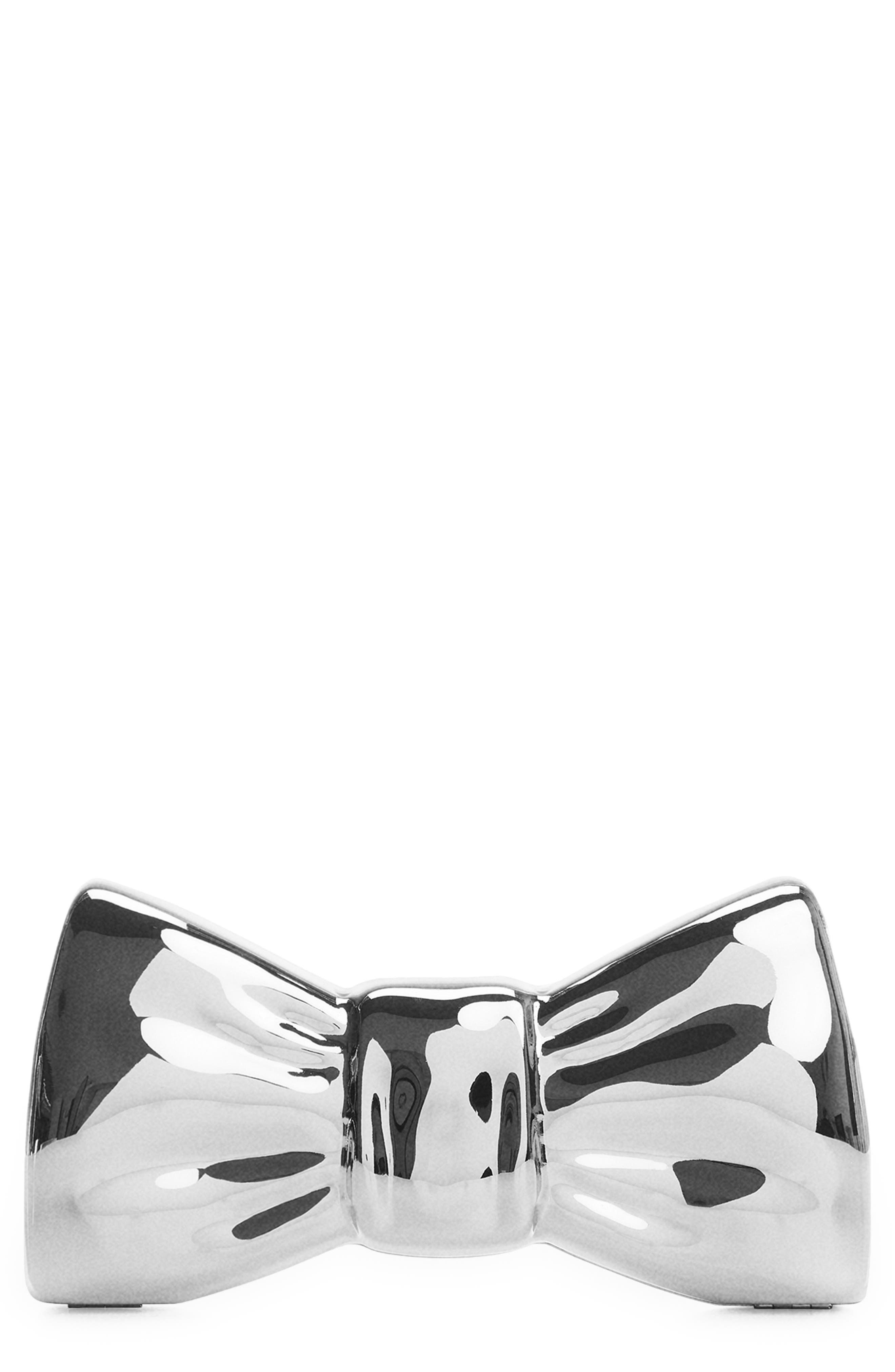 MANGO Metallic Bow Clutch, Main, color, 