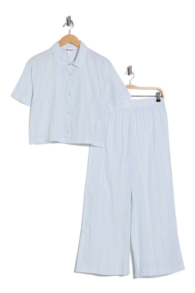Lightweight Cotton Pajamas, Alternate, color, BLUE- BLUE JULIANA STRIPE