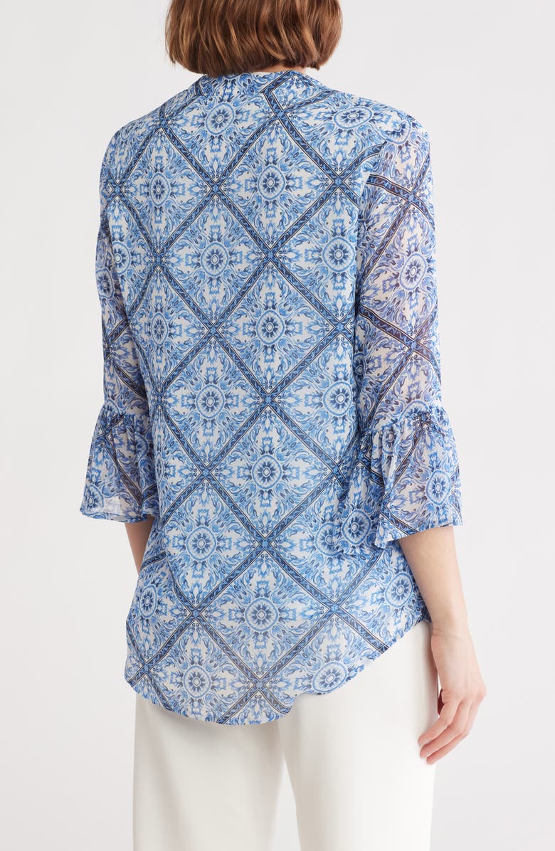 Tart Hadlie Split Neck Top, Alternate, color, Painted Tiles