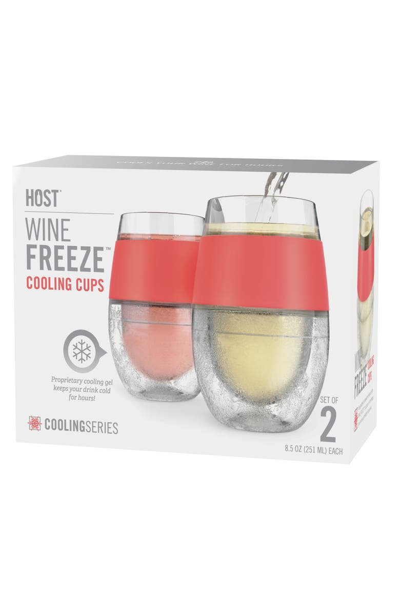 Wine FREEZE Cooling Cup Set of 2, Alternate, color, Coral