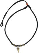Trafalgar Cheyenne  Triangle and Beaded Vegan Leather Adjustable Necklace