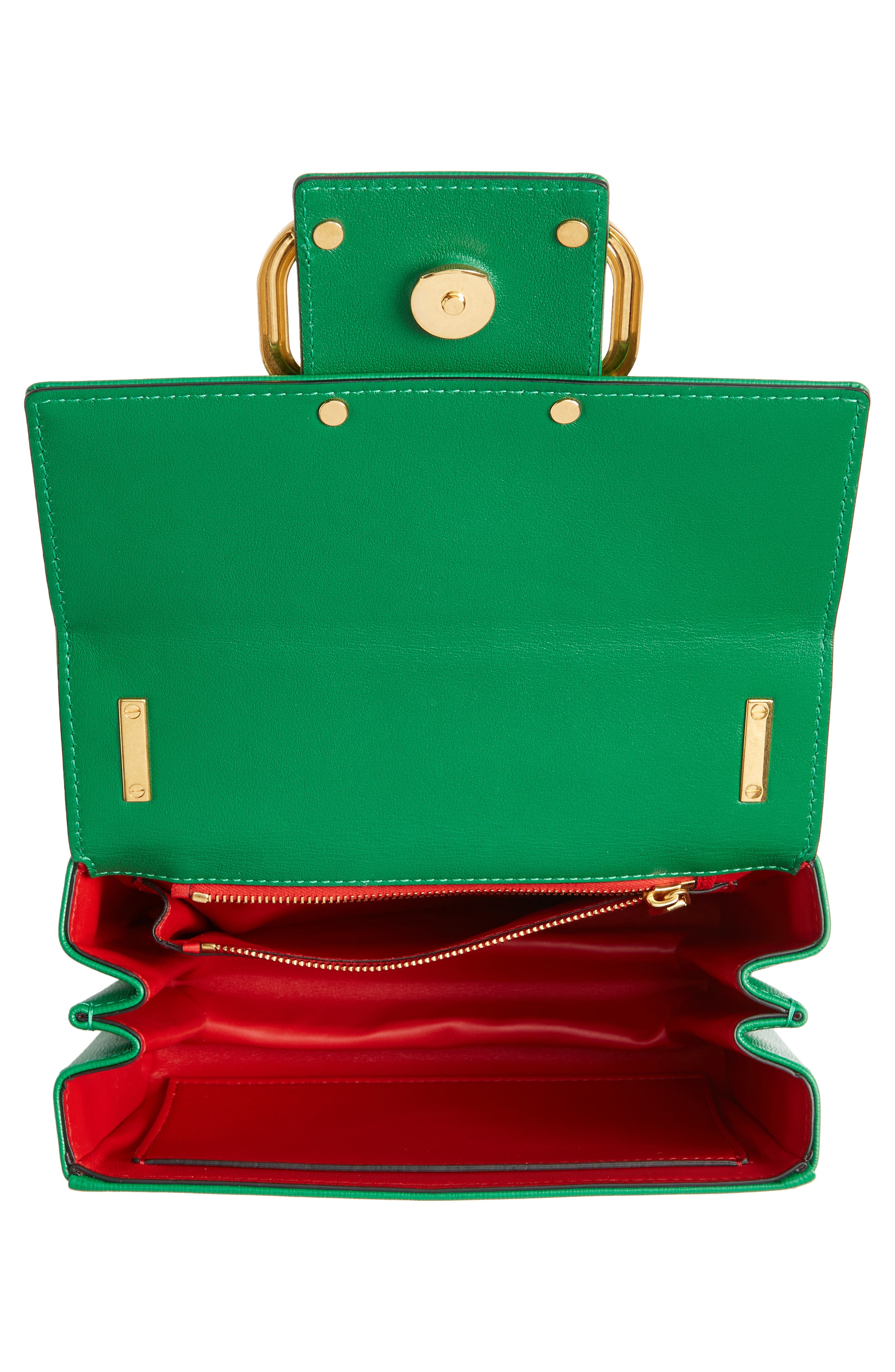 Valentino Garavani Stud Sign VLOGO Leather Shoulder Bag, Alternate, color, 