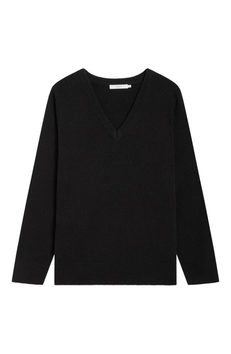 Almina Concept Wool V Neck Sweater, Alternate, color, Black