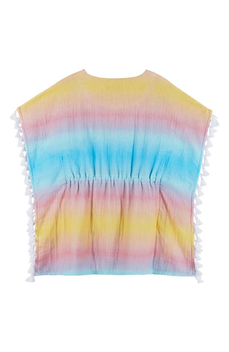 Andy & Evan Kids' Tassel Cotton Cover-Up Dress, Alternate, color, Rainbow Ombre
