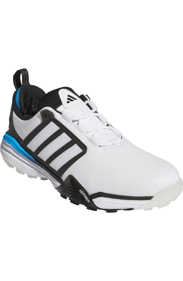 adidas Adipower 26 Spikeless Golf Shoe, Main, color, White/ Black/ Blue