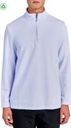 CONSTRUCT Regular Fit Solid Waffle Knit Recycled Performance Quarter Zip