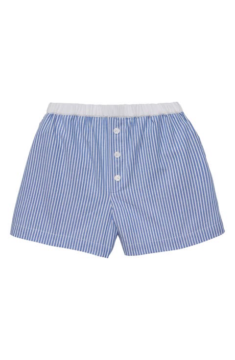 Cotton Twill Pajama Shorts