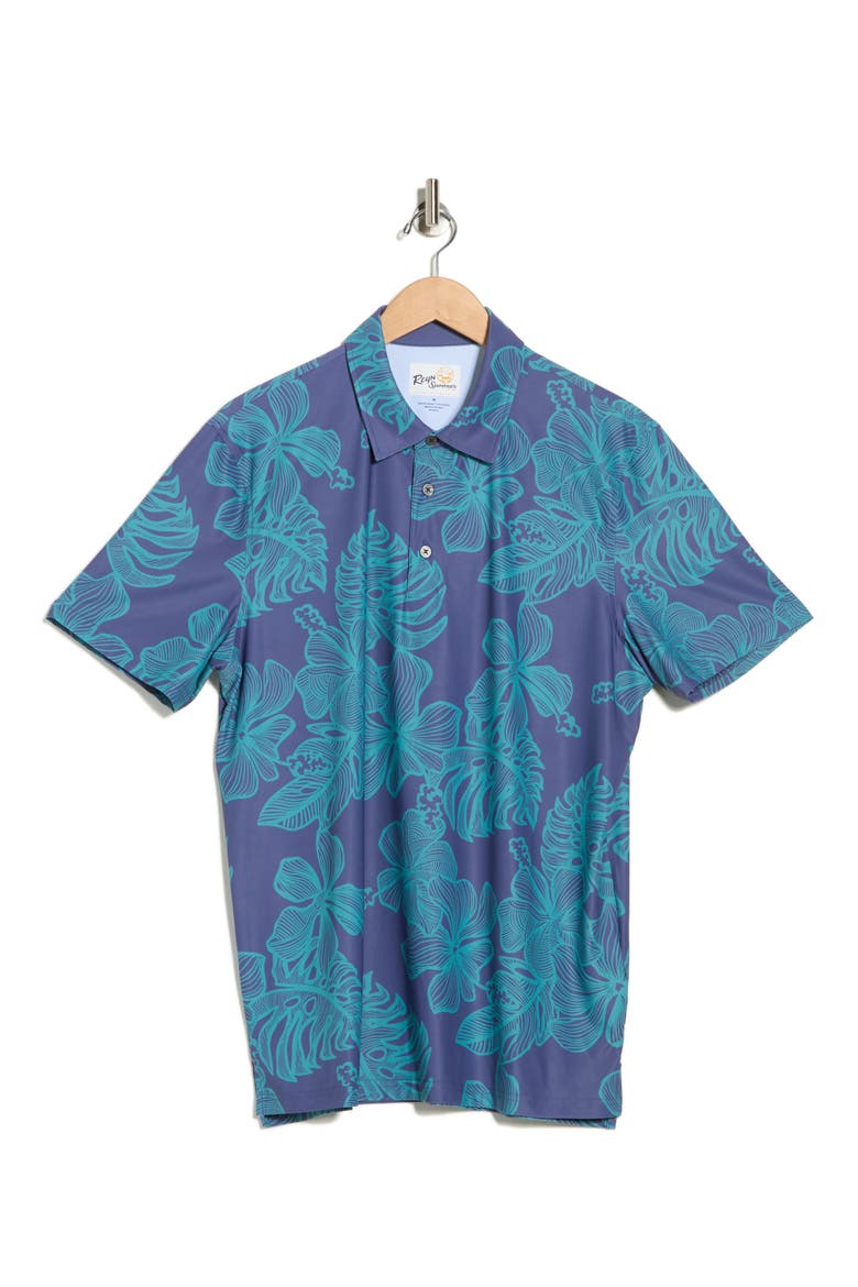 Muana Monstera Polo, Alternate, color, CROWN BLUE