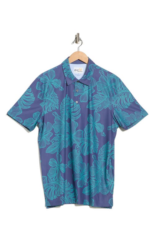 Reyn Spooner Muana Monstera Polo In Blue