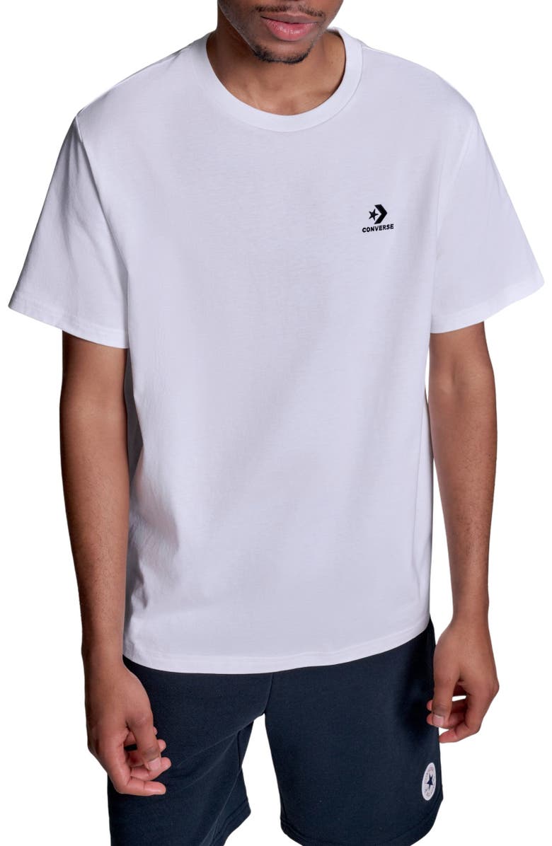 Converse Star Chevron T-Shirt, Main, color, White 10A