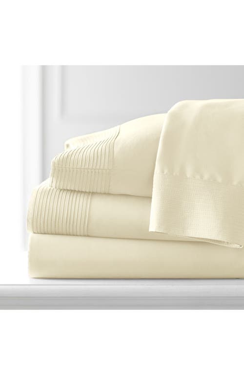 Southshore Fine Linens Premium Collection Pleated Extra Deep Pocket Sheet Set In Off White