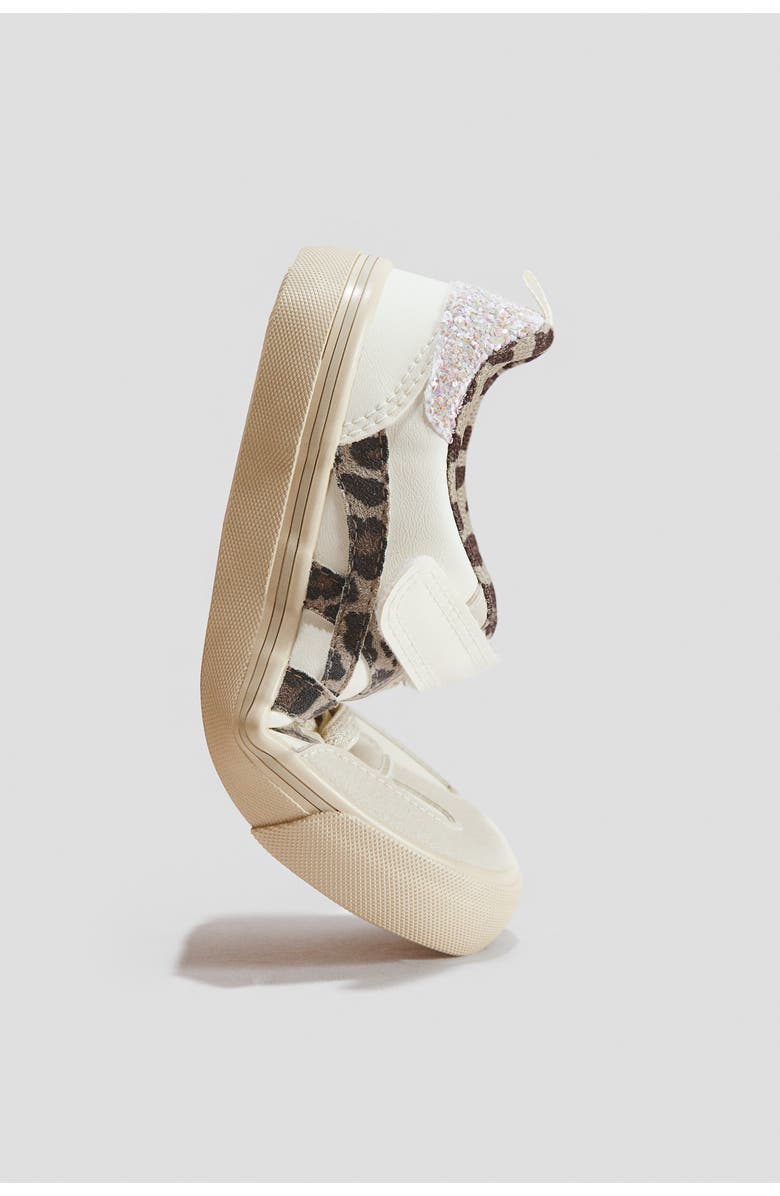 H&M Barefoot sneakers, Alternate, color, Cream/Leopard Print