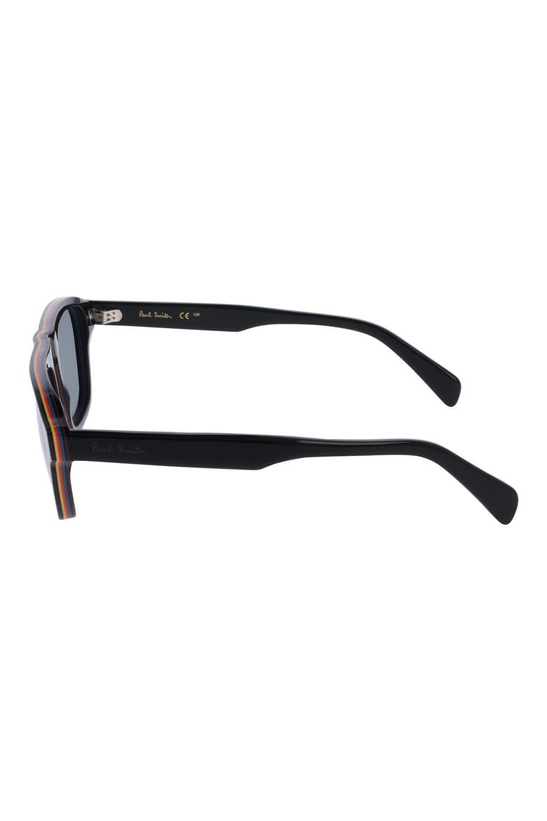 54mm Modified Rectangular Sunglasses, Alternate, color, BLACK MULTISTRIPES