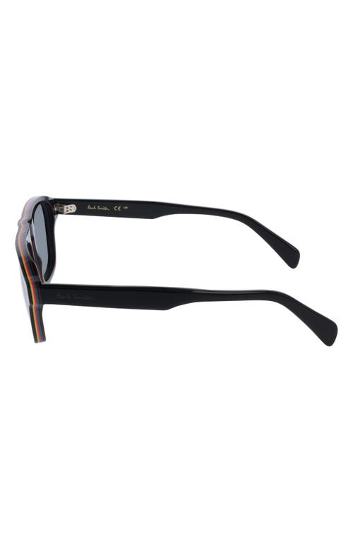 Paul Smith 54mm Modified Rectangular Sunglasses In Black Multistripes