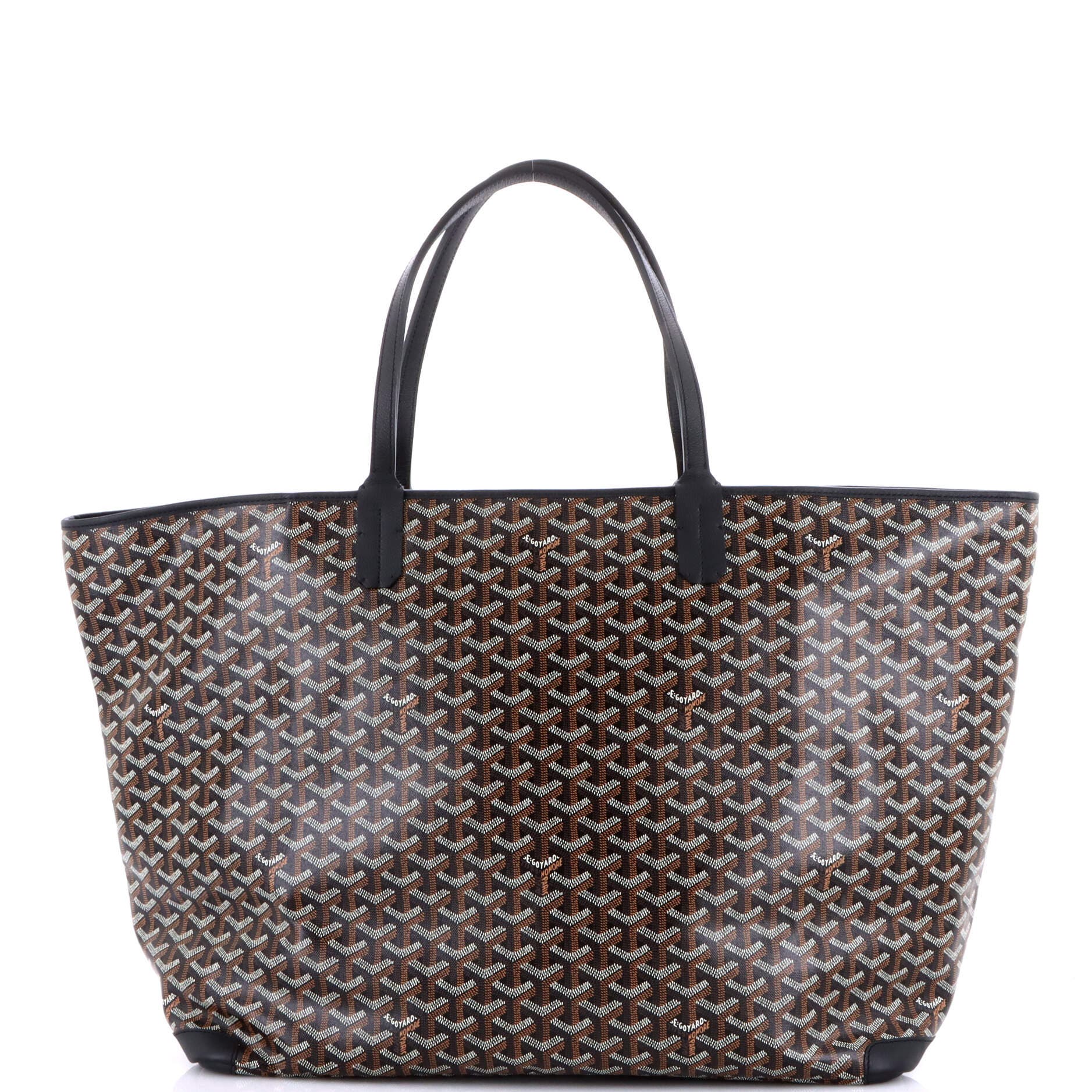 Pre-Owned Goyard Artois Tote Coated Canvas GM, Alternate, color, Black