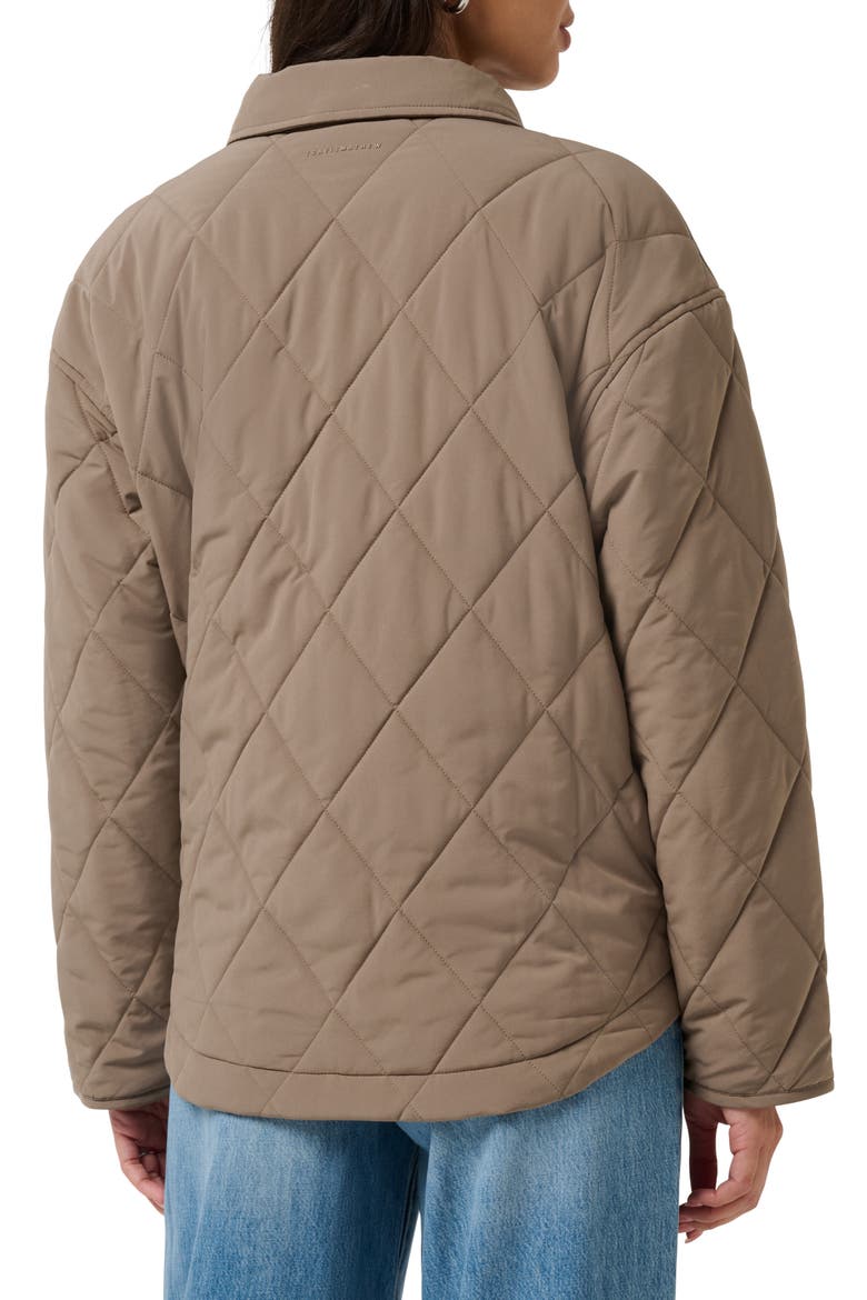 Quilted Easy Puffer Jacket, Alternate, color, WALNUT