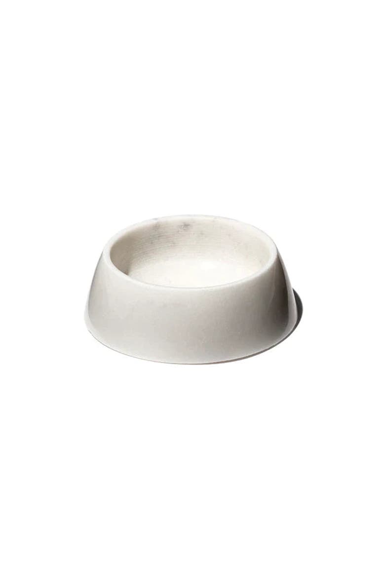Marble Pet Bowl, Main, color, White