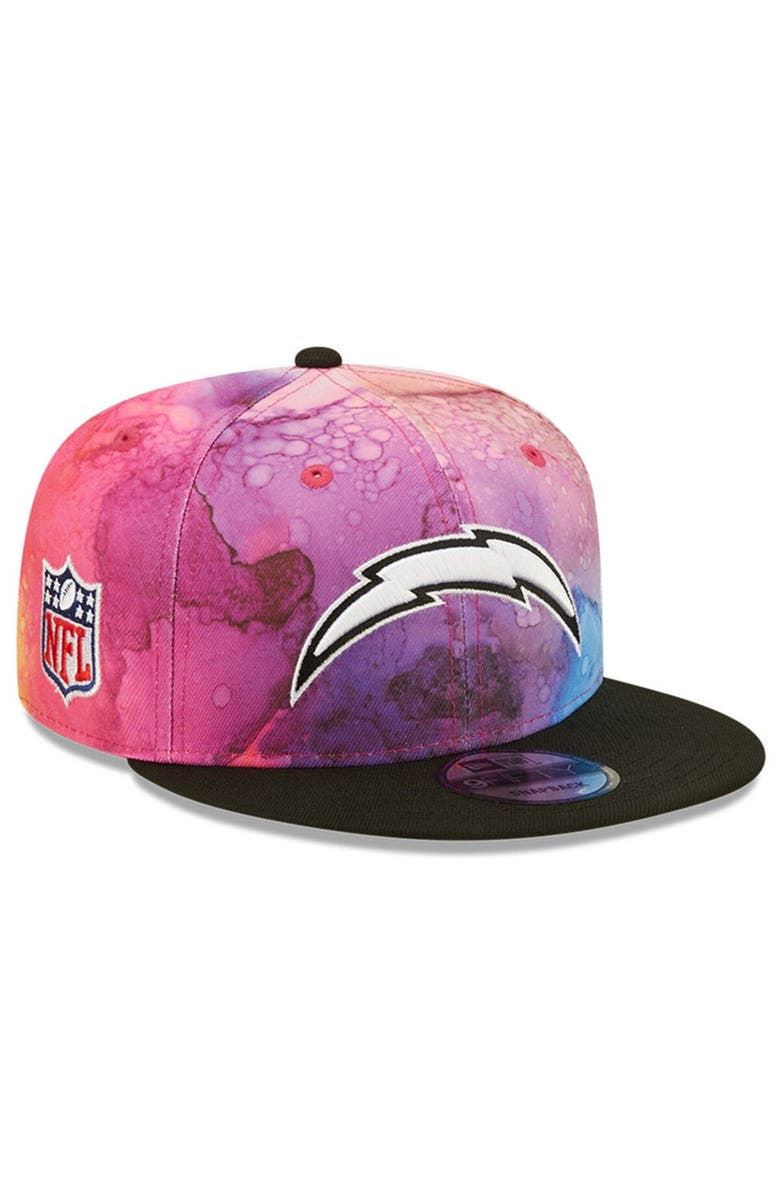 New Era Men's New Era Pink/Black Los Angeles Chargers 2022 NFL Crucial Catch 9FIFTY Snapback Hat, Main, color, 