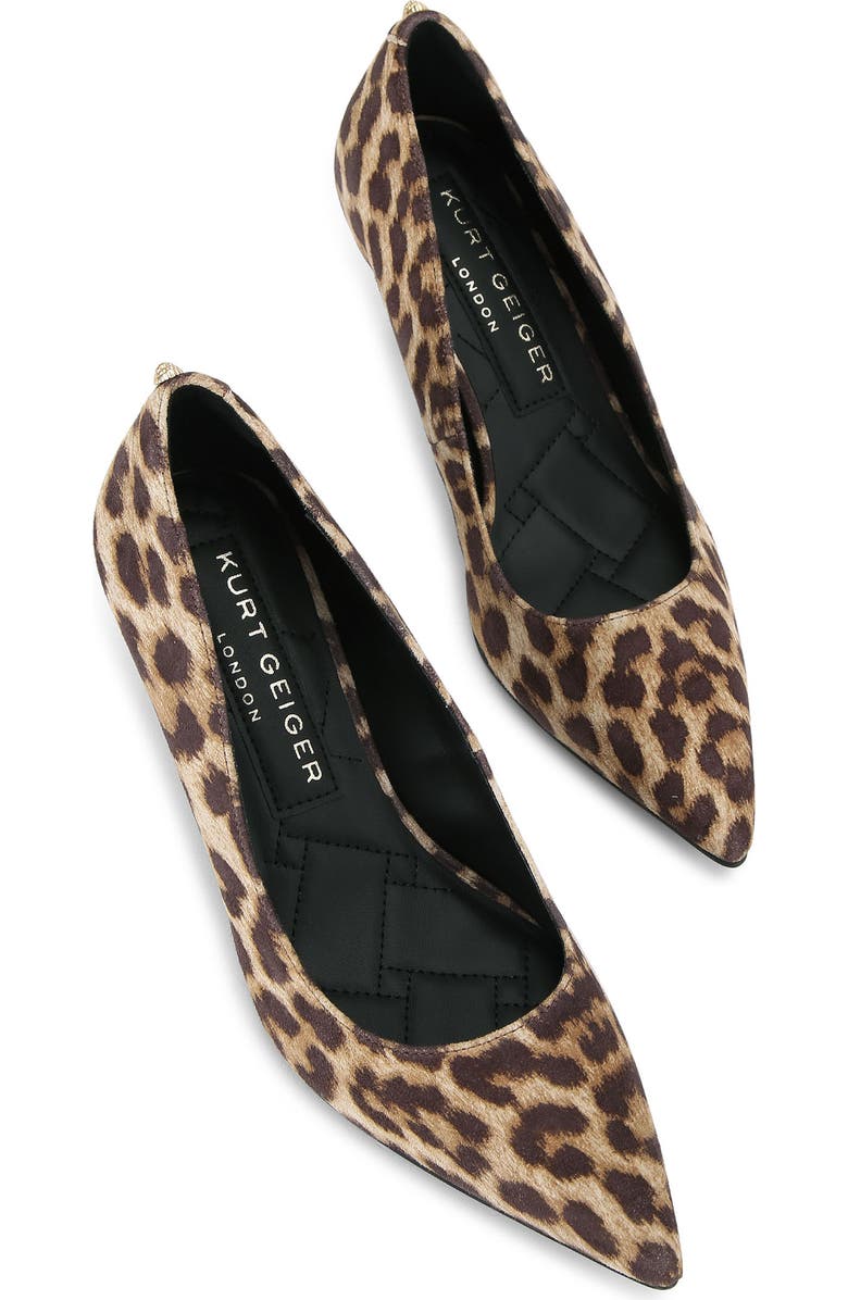 Kurt Geiger London Kensington Leopard Print Flexi Pointed Toe Pump, Alternate, color,