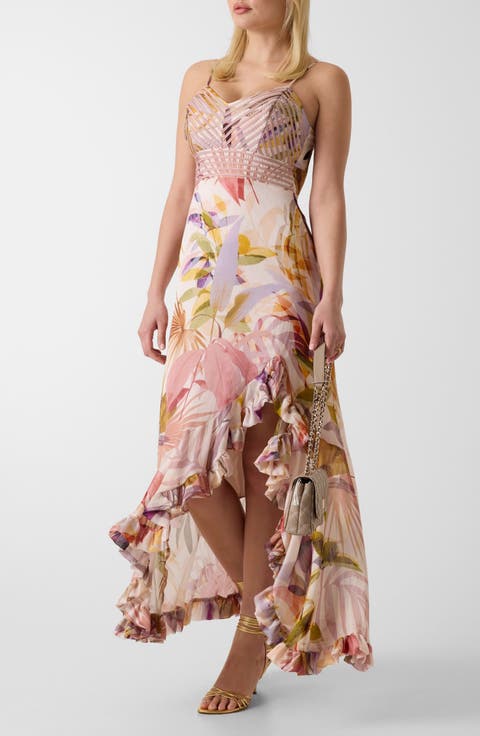 Amina Sleeveless High-Low Maxi Dress