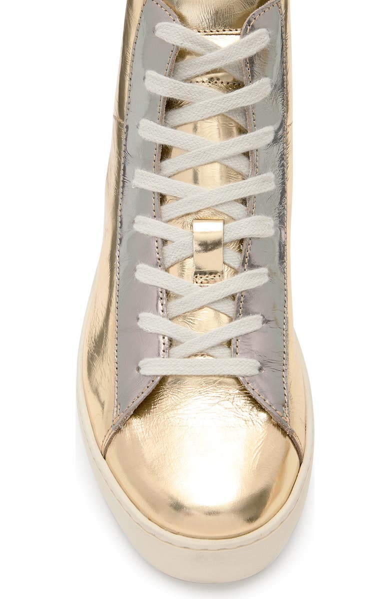 AllSaints Tana Metallic High Top Sneaker, Alternate, color, Gold/ Silver