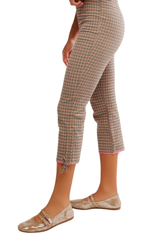 Free People Feeling Flirty Slim Capri Pants In Grey Combo