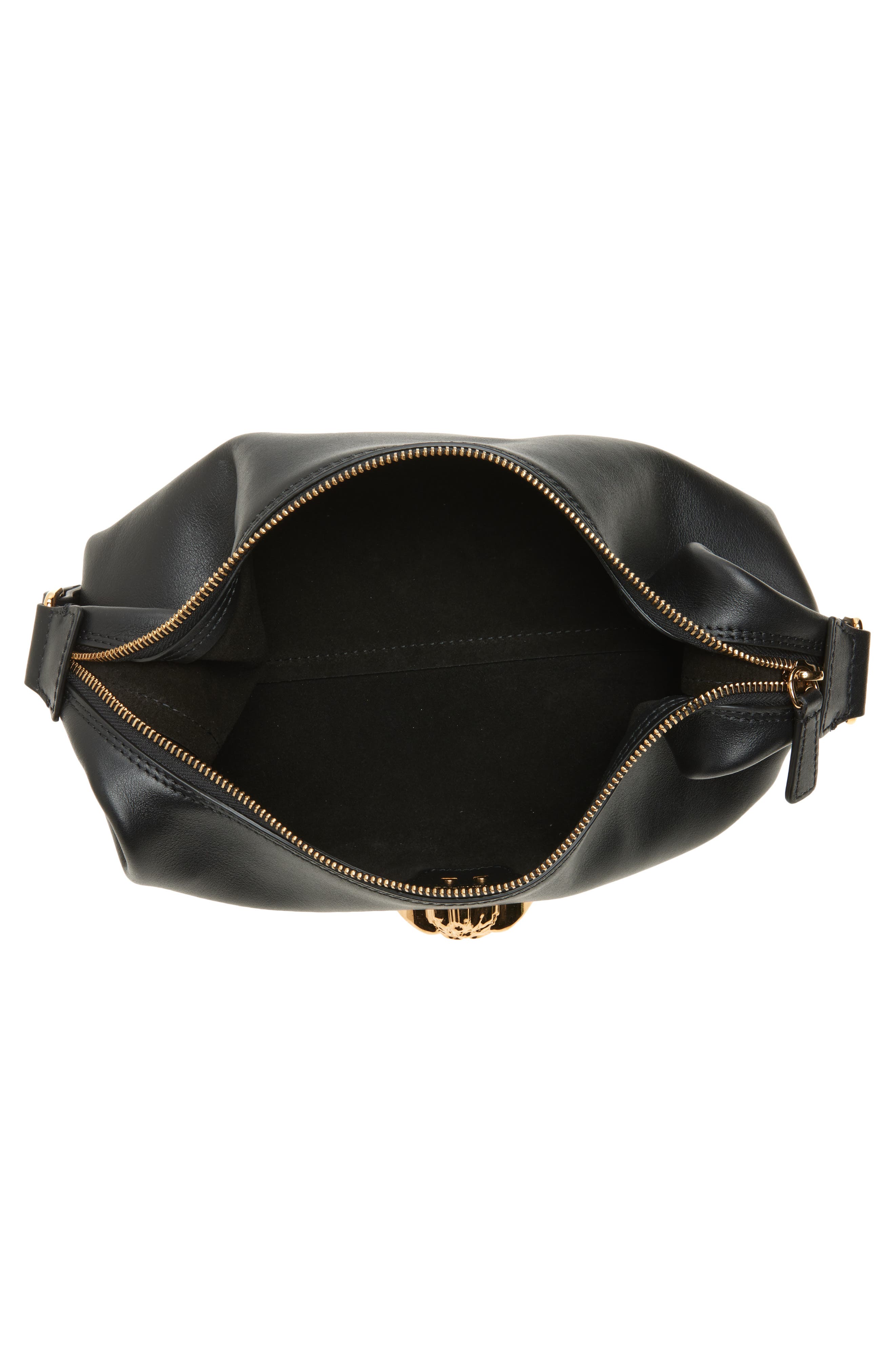 Versace Medusa Leather Hobo Bag, Alternate, color, 