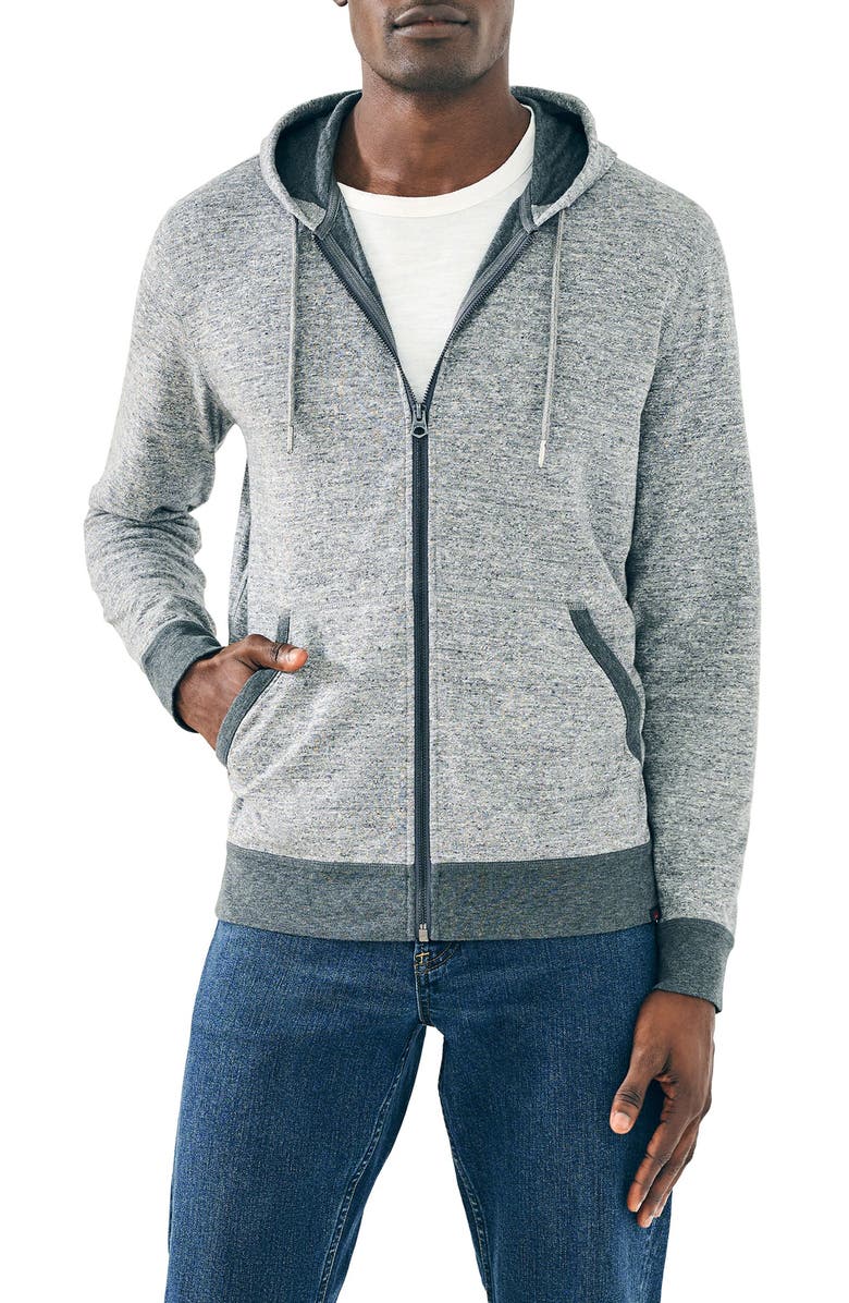Faherty Double Knit Zip Hoodie, Main, color, 