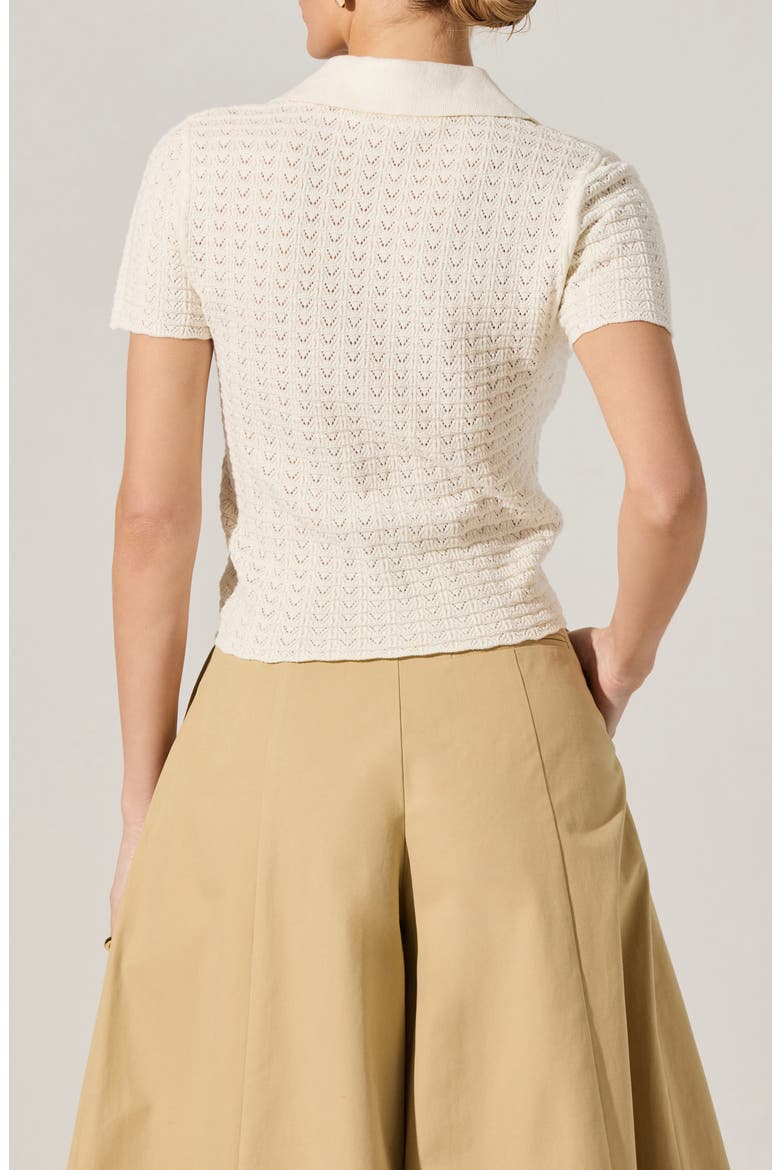 Short Sleeve Cardigan, Alternate, color, OFF WHITE