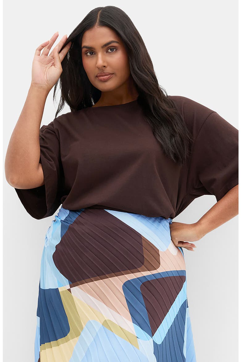 Amaya Pleated Asymmetrical Skirt, Alternate, color, BLUE ABSTRACT