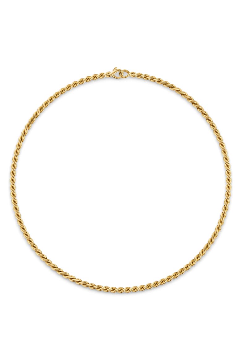 Sculpted Cable 18k Gold Chain Necklace, 3.7mm, Alternate, color, GOLD