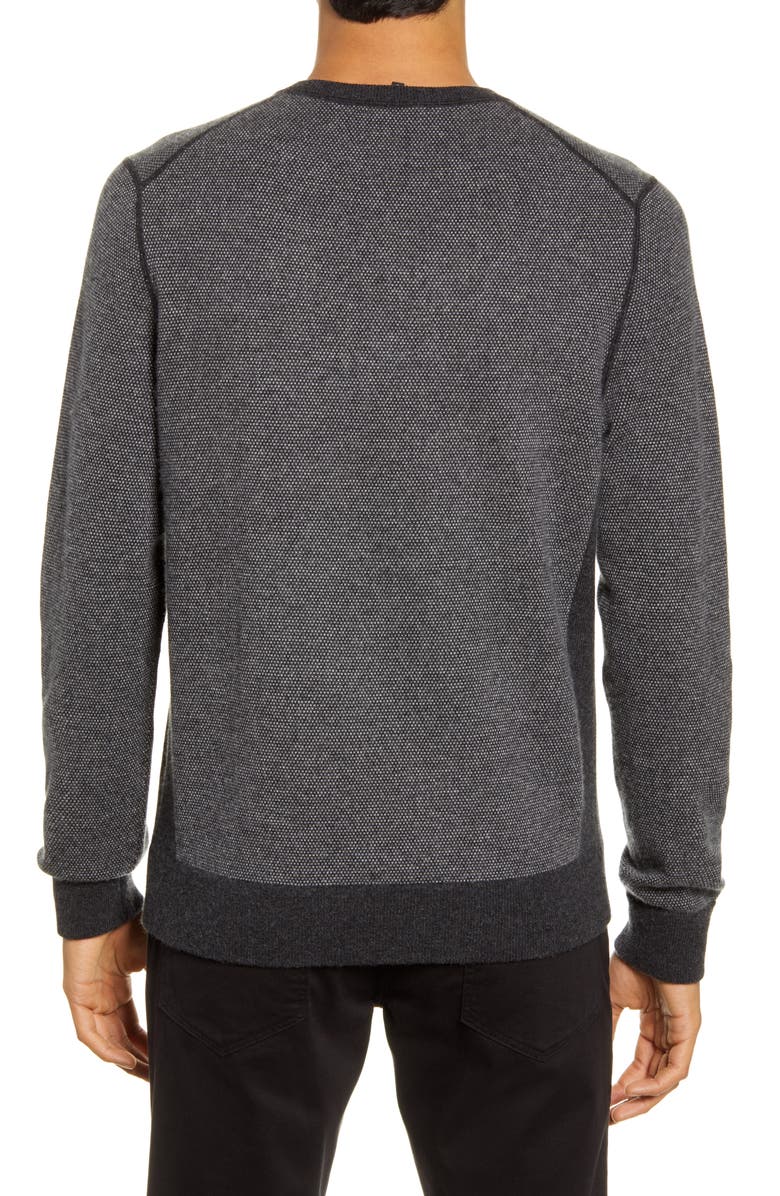 Vince Slim Fit Bird's Eye Henley Wool & Cashmere Sweater, Alternate, color, 