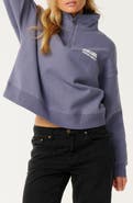 Rip Curl Surf Puff Logo Quarter Zip Sweatshirt