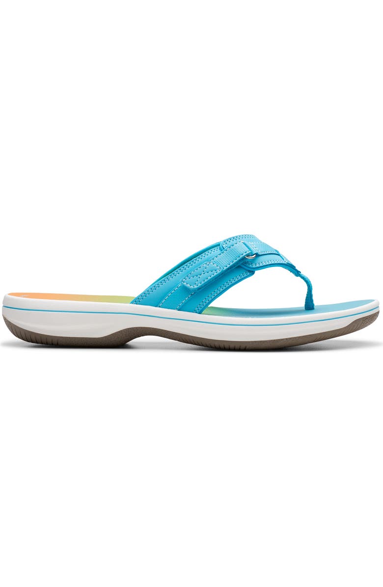 Clarks<sup>®</sup> Breeze Sea Flip Flop, Alternate, color, Turquoise Ombre