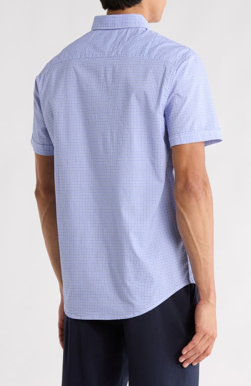 DENIM AND FLOWER DENIM AND FLOWER GINGHAM PRINT SHORT SLEEVE BUTTON-DOWN SHIRT