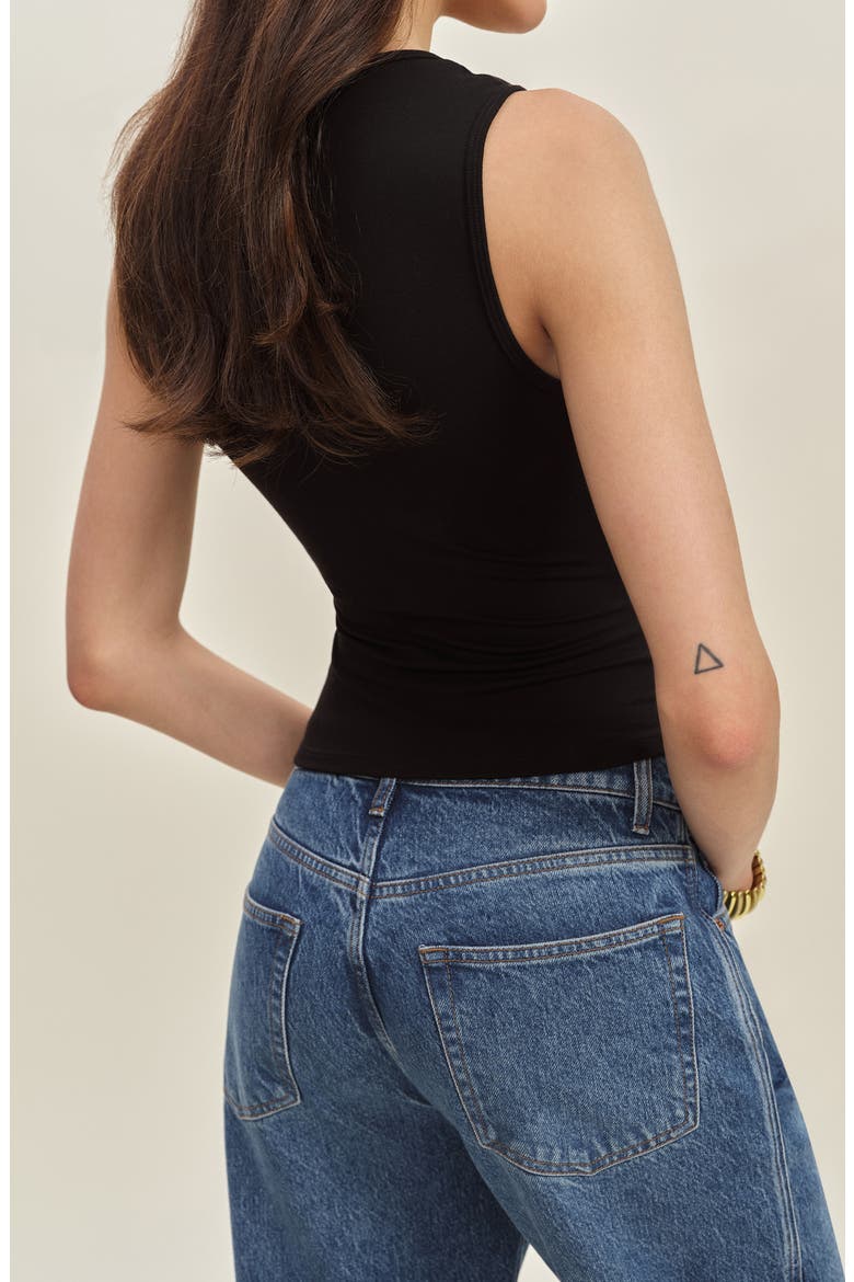 Bella Keyhole Neck Knit Top, Alternate, color, BLACK