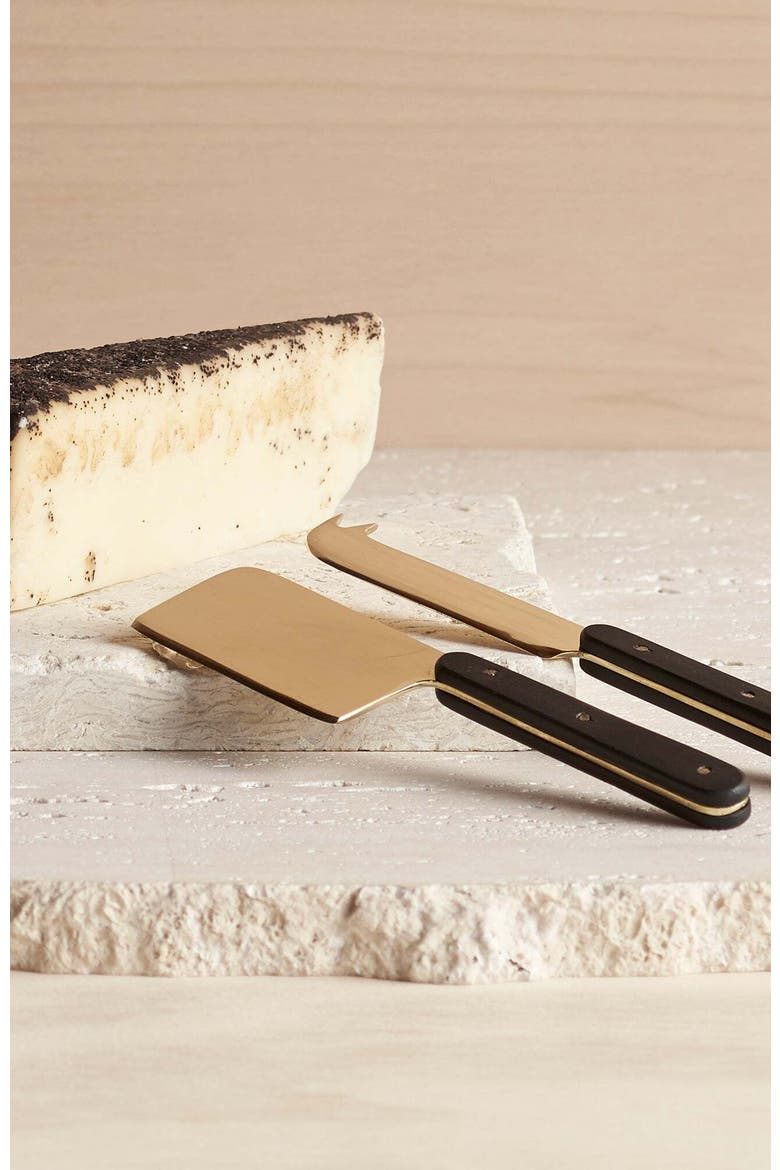 Cheese Tools Set of 2, Alternate, color, Gold