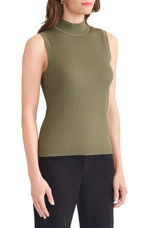 Jones New York Rib Sleeveless Turtleneck Sweater In Green