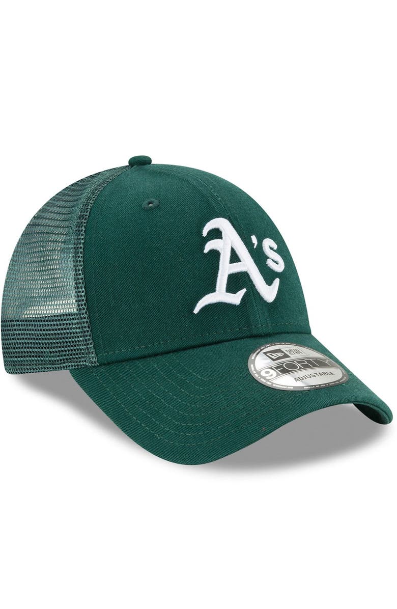 New Era Men's New Era Green Oakland Athletics Trucker 9FORTY Adjustable Snapback Hat, Alternate, color, 