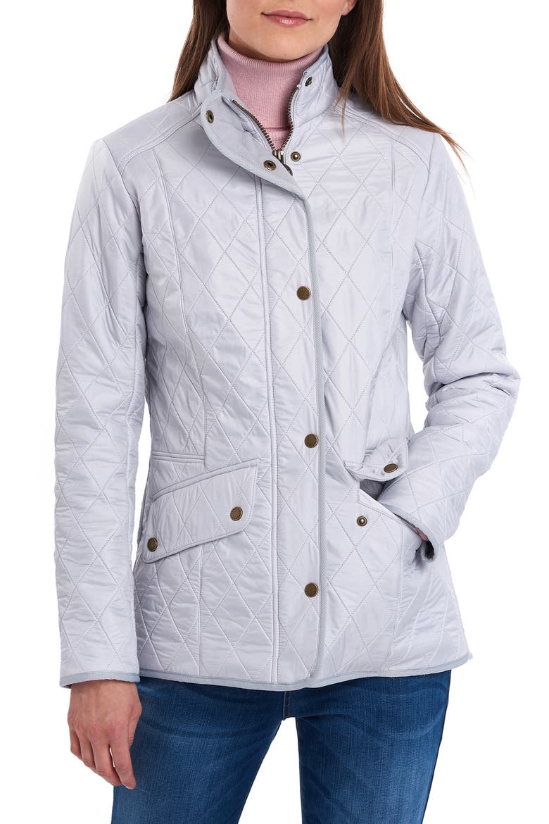 Cavalry Fleece Lined Quilted Jacket, Main, color, ICE WHITE/ SILVER ICE