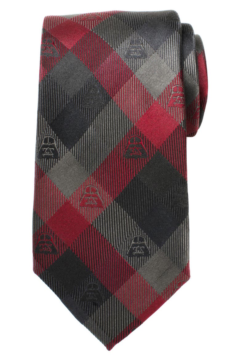 Star Wars™ - Darth Vader Red Plaid Silk Tie, Main, color, RED