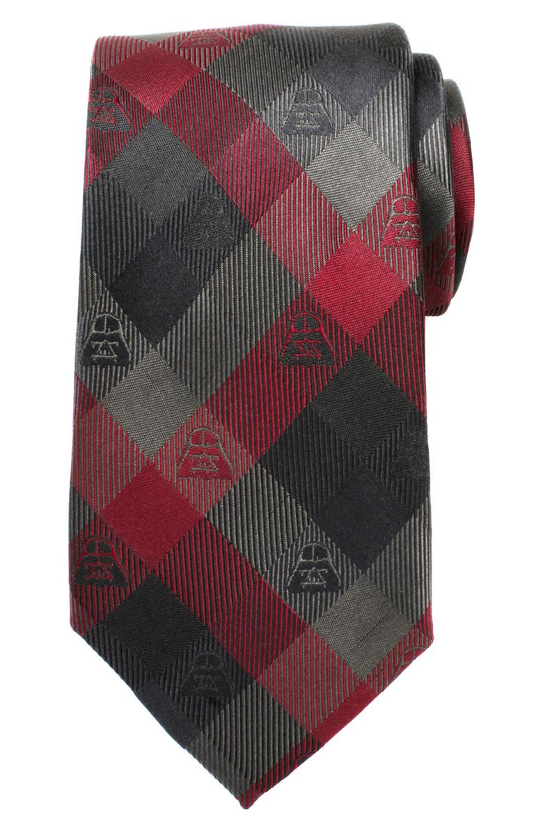 Cufflinks, Inc. Star Wars<sup>™</sup> - Darth Vader Red Plaid Silk Tie, Main, color, Red