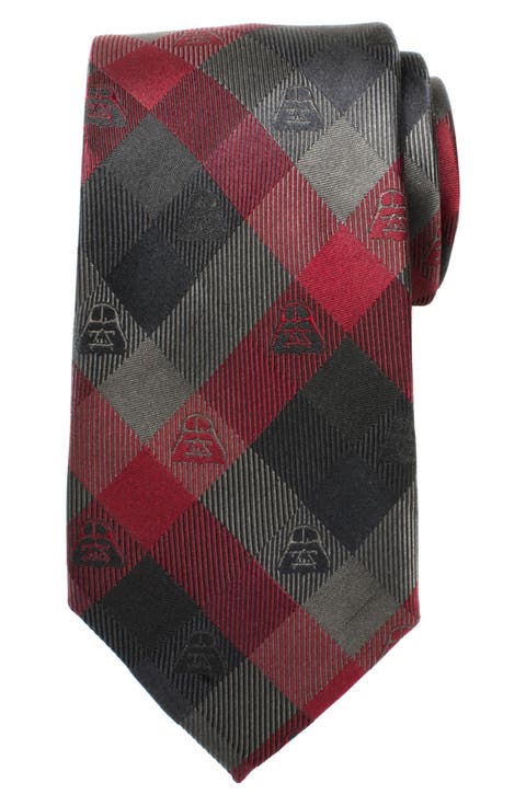 Star Wars™ - Darth Vader Red Plaid Silk Tie