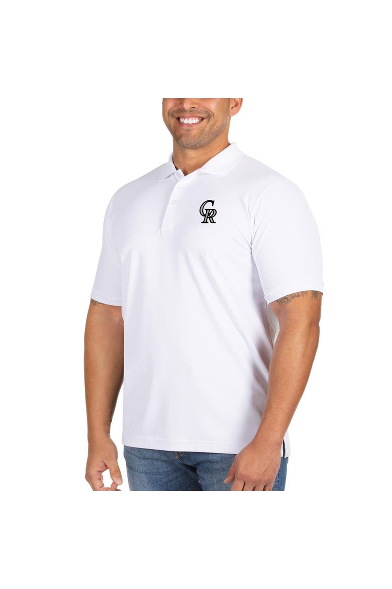 Men's Antigua White Colorado Rockies Big & Tall Legacy Pique Polo, Alternate, color, White