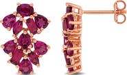 Julianna B. Gemstone Floral Cluster Drop Earrings