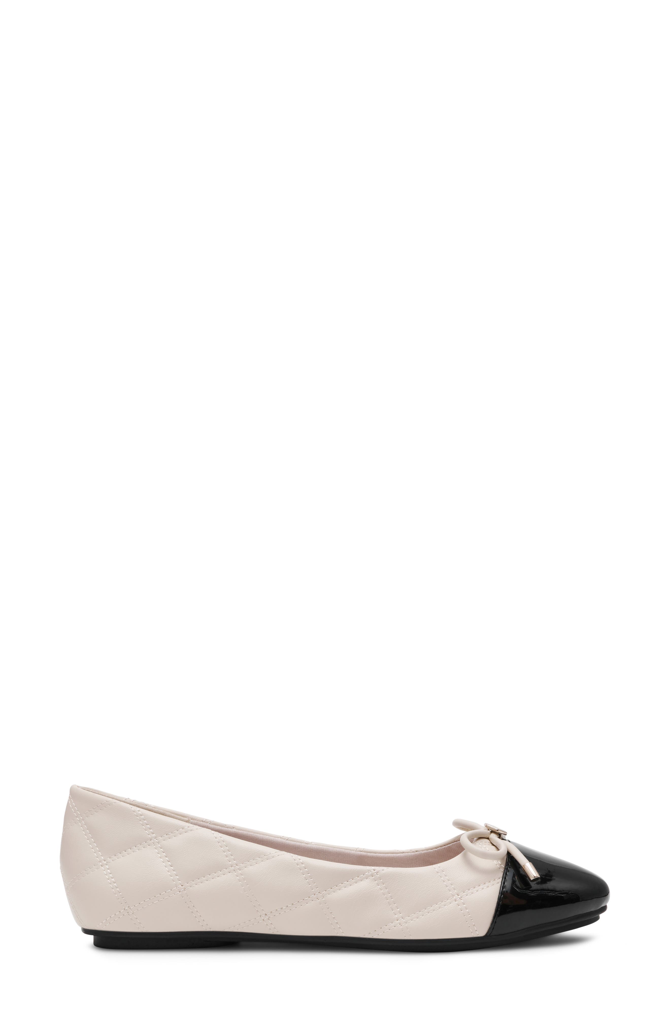 Leyton Cap Toe Ballet Flat, Alternate, color, BONE PU