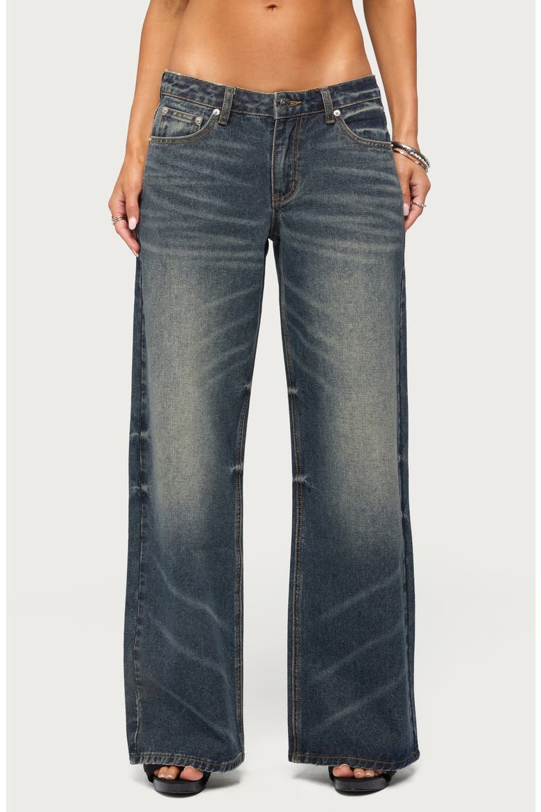 Raelynn Washed Low Rise Baggy Wide Leg Jeans, Main, color, COSMOS-BLUE